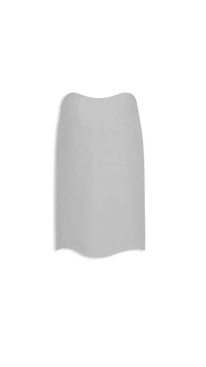 Alaïa Curved Wool Crepe Skirt | Thumbnail 5 Alaïa Curved Wool Crepe Skirt | Thumbnail 5