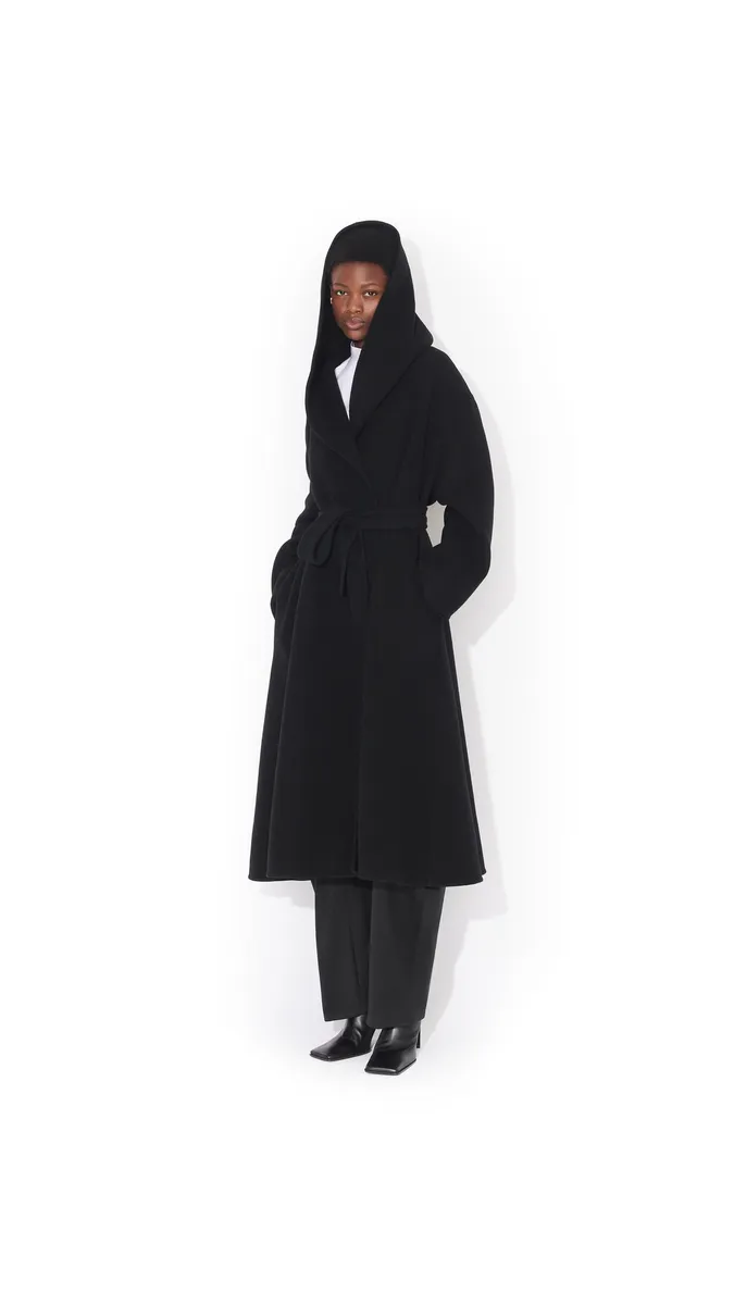 Alaïa Hood Wrap Wool Coat | Thumbnail 3 Alaïa Hood Wrap Wool Coat | Thumbnail 3