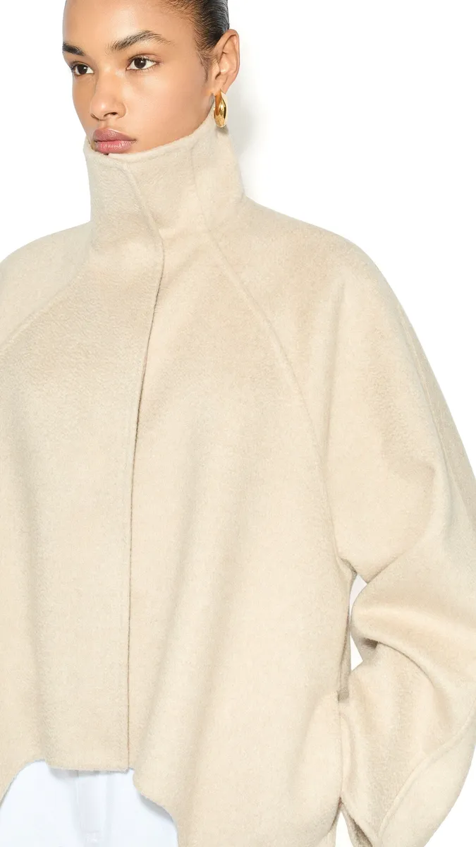 Alaïa Asymmetric Double Face Cashmere Coat | Thumbnail 3 Alaïa Asymmetric Double Face Cashmere Coat | Thumbnail 3