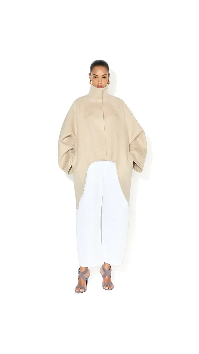 Alaïa Asymmetric Double Face Cashmere Coat | Thumbnail 4 Alaïa Asymmetric Double Face Cashmere Coat | Thumbnail 4