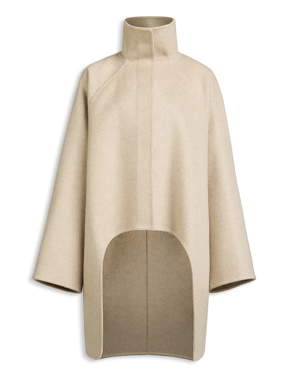 Alaïa Asymmetric Double Face Cashmere Coat