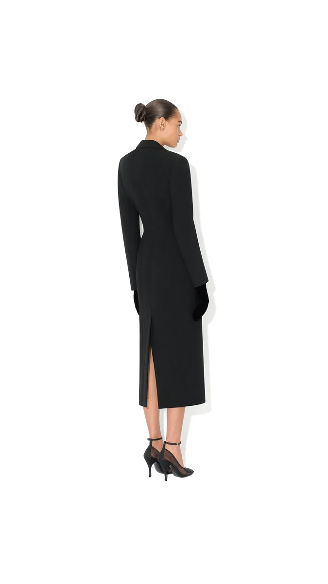 Alaïa Crepe Wool Tailored Coat | Thumbnail 3 Alaïa Crepe Wool Tailored Coat | Thumbnail 3