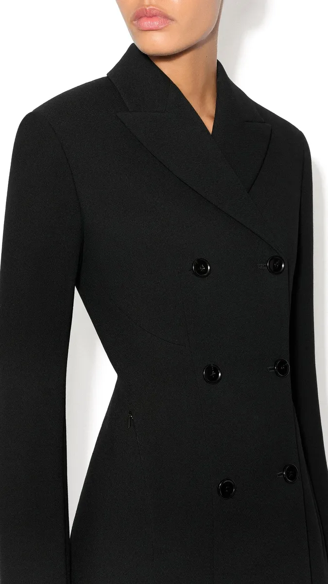 Alaïa Crepe Wool Tailored Coat | Thumbnail 4 Alaïa Crepe Wool Tailored Coat | Thumbnail 4