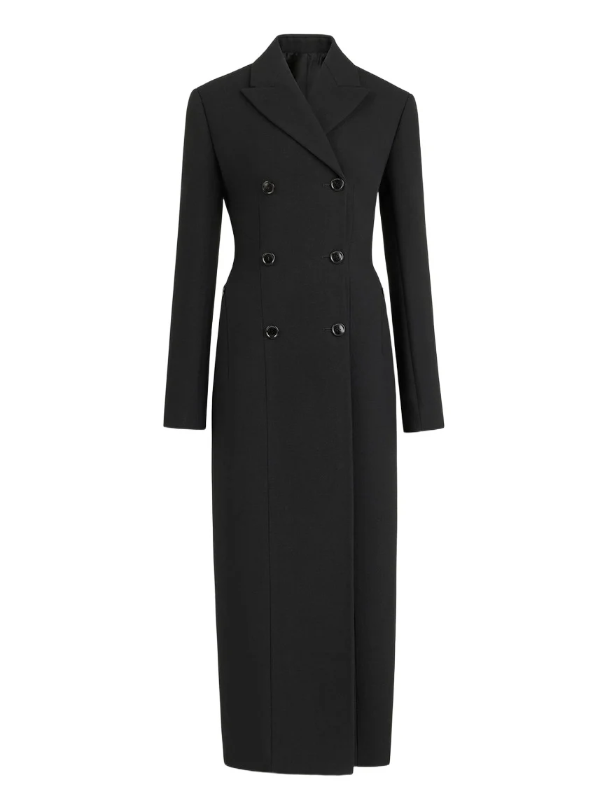 Alaïa Crepe Wool Tailored Coat