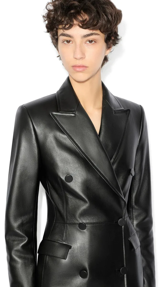 Alaïa Soft Lambskin Tailored Coat | Thumbnail 4