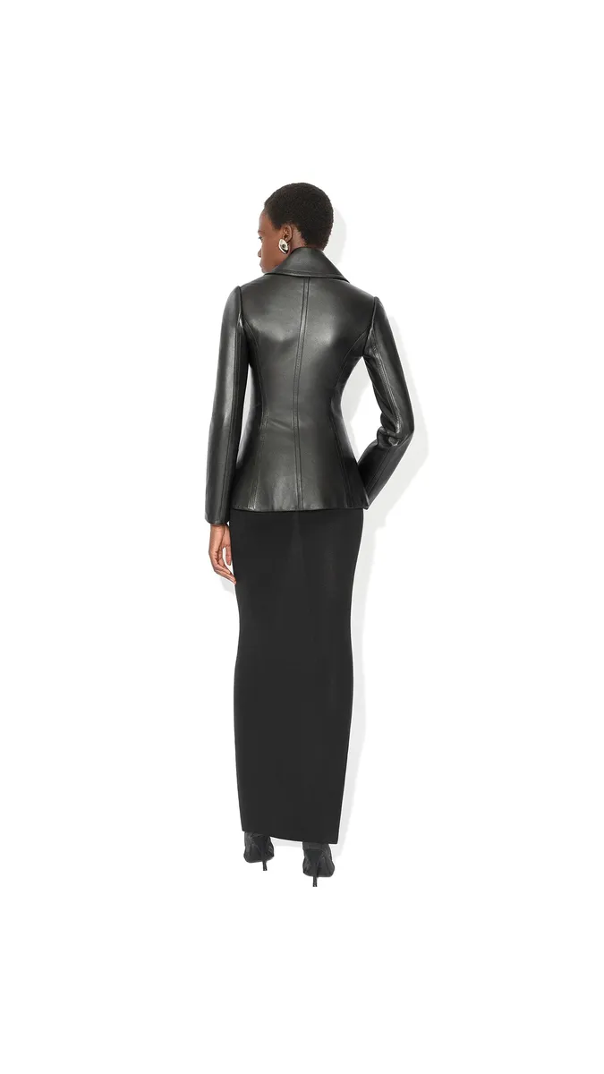 Alaïa Fitted Leather Caban | Thumbnail 3 Alaïa Fitted Leather Caban | Thumbnail 3