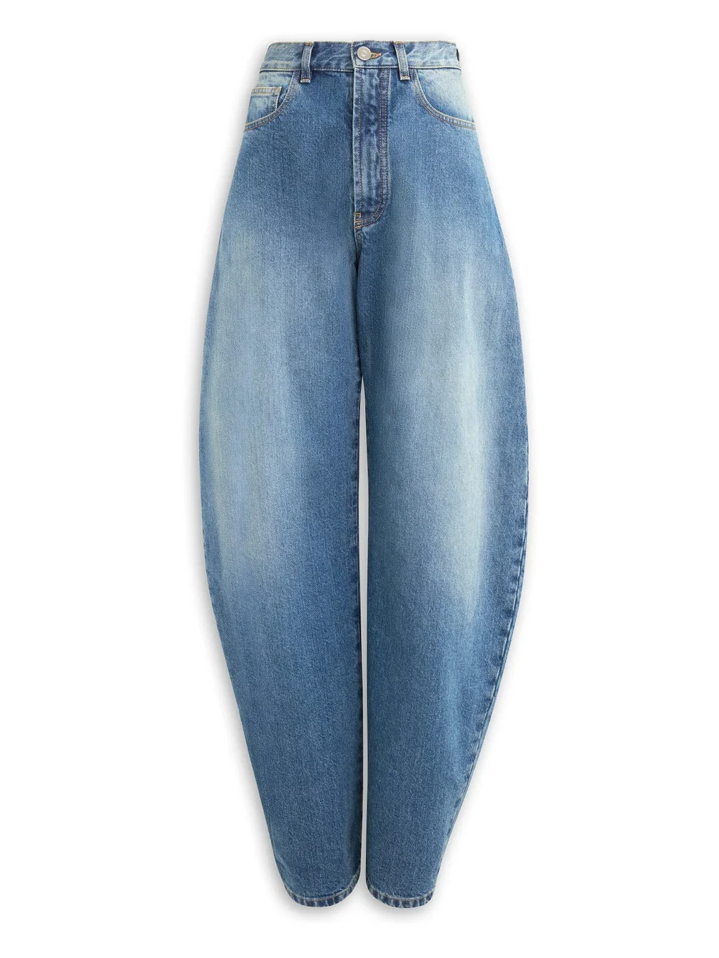 Alaïa Round Faded Denim Jeans