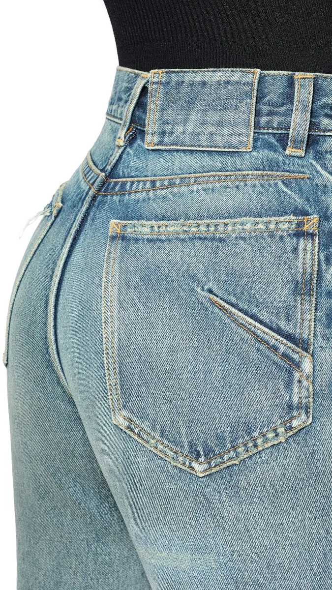 Alaïa Straight Denim Jeans | Thumbnail 4 Alaïa Straight Denim Jeans | Thumbnail 4