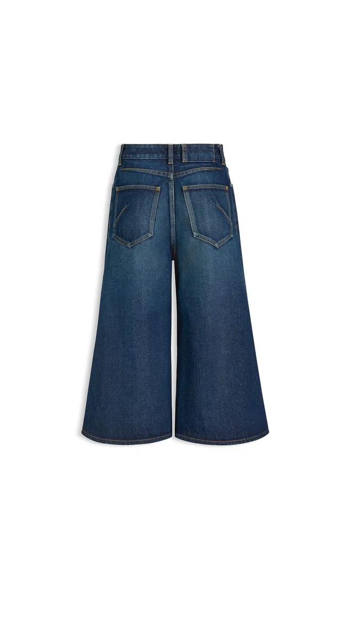 Alaïa Palazzo Denim Shorts | Thumbnail 2