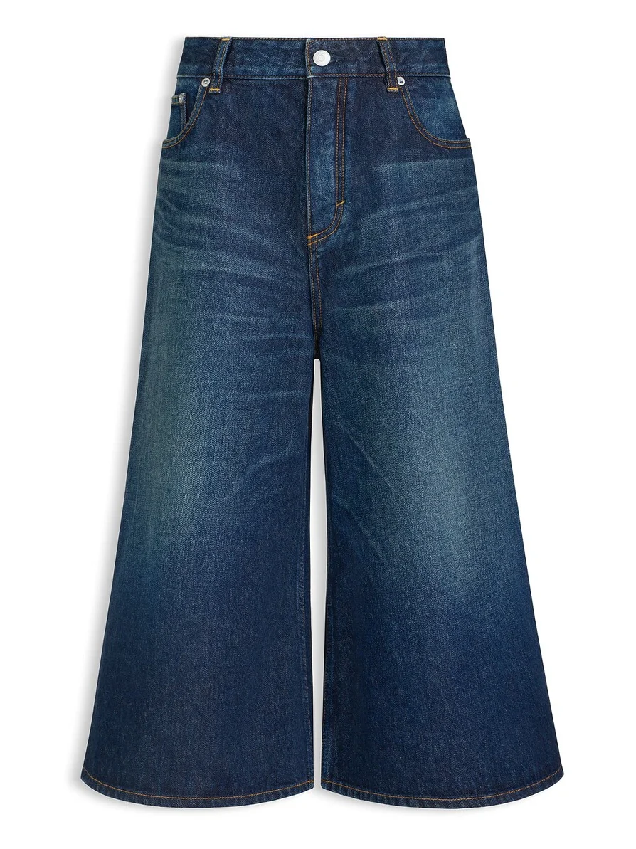 Alaïa Palazzo Denim Shorts