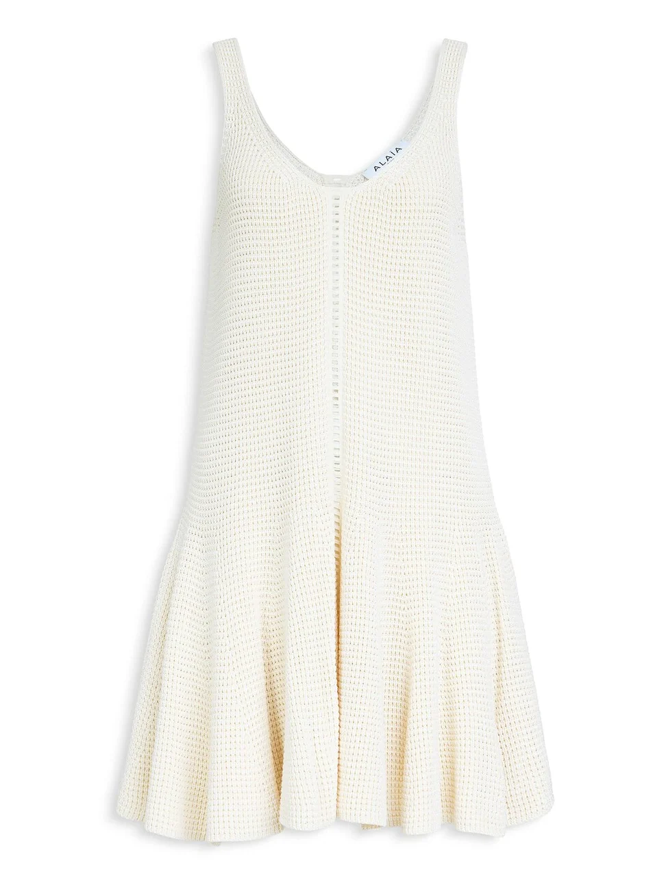 Alaïa Waffle Godets Dress