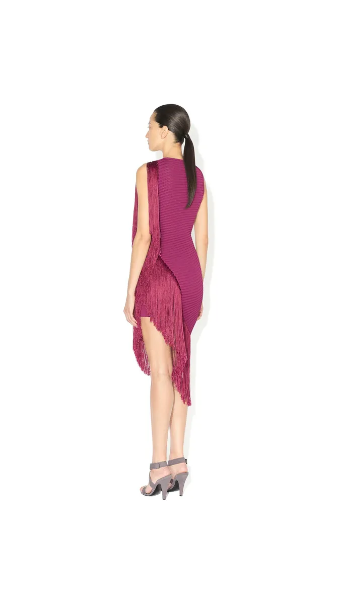 Alaïa Asymmetric Fringed Dress | Thumbnail 3 Alaïa Asymmetric Fringed Dress | Thumbnail 3