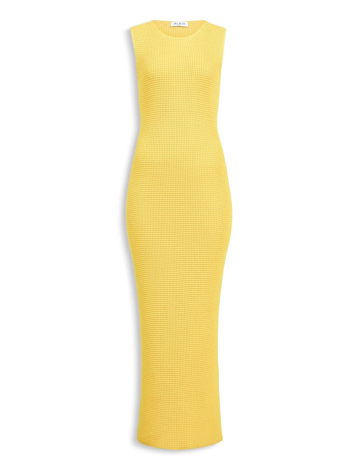 Alaïa Waffle Godets Midi Dress