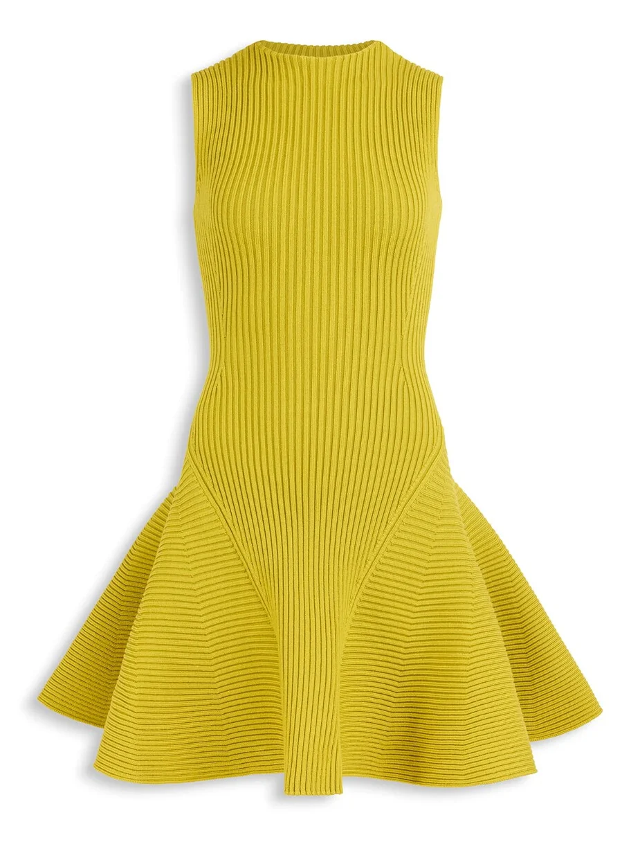 Alaïa Ribbed Skater Dress