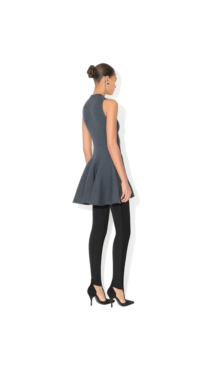 Alaïa Ribbed Skater Dress | Thumbnail 3