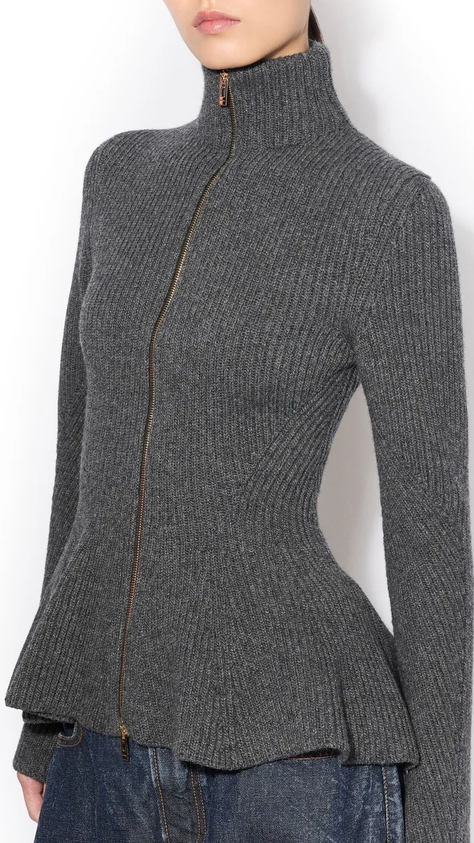 Alaïa Peplum Knitted Cardigan | Thumbnail 4 Alaïa Peplum Knitted Cardigan | Thumbnail 4