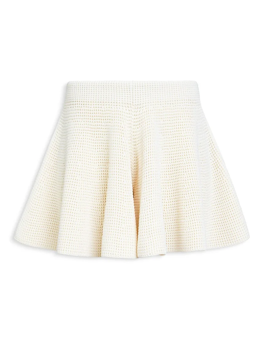 Alaïa Waffle Godets Shorts