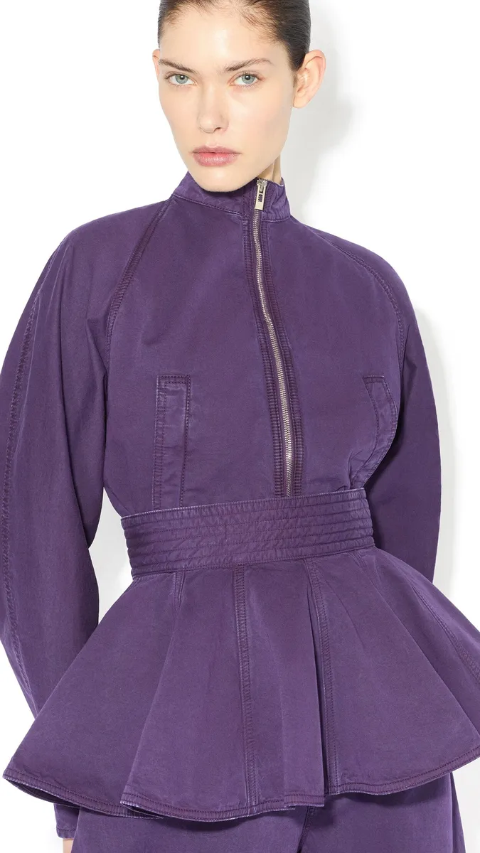 Alaïa Round Denim Jacket | Thumbnail 4 Alaïa Round Denim Jacket | Thumbnail 4