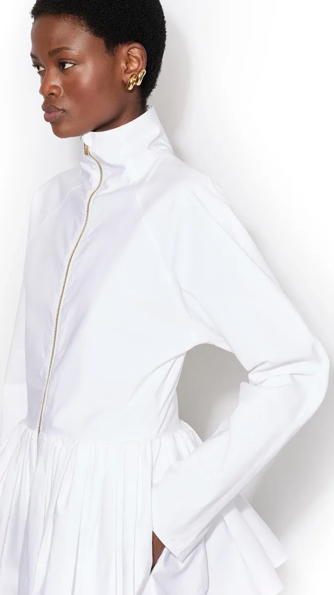Alaïa Cotton Poplin Peplum Jacket | Thumbnail 4 Alaïa Cotton Poplin Peplum Jacket | Thumbnail 4