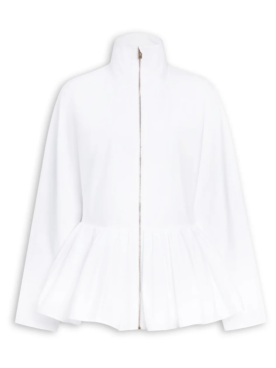 Alaïa Cotton Poplin Peplum Jacket