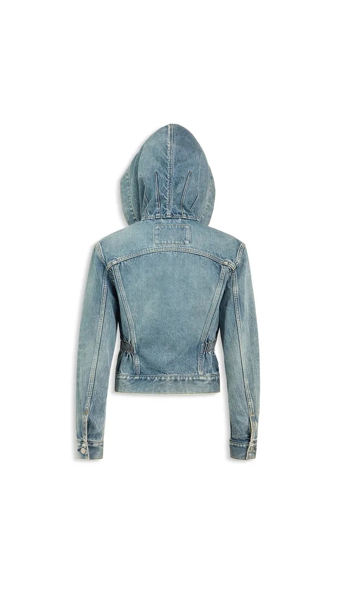 Alaïa Hooded Denim Jacket | Thumbnail 2 Alaïa Hooded Denim Jacket | Thumbnail 2