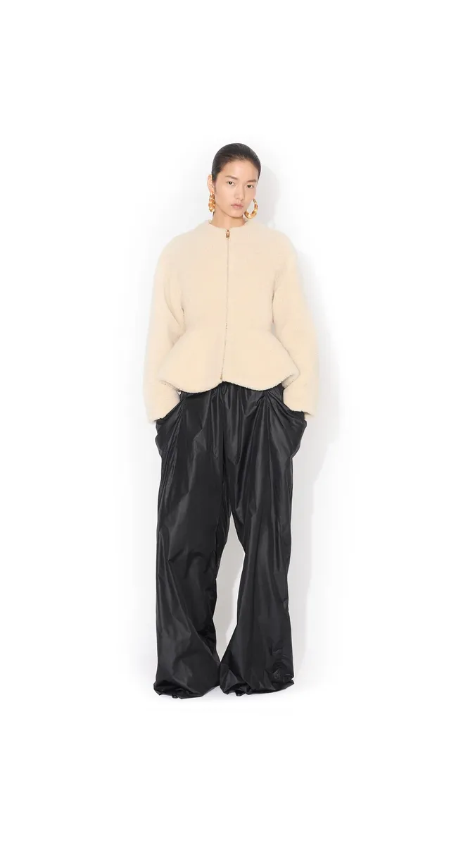 Alaïa Shearling Peplum Jacket | Thumbnail 2
