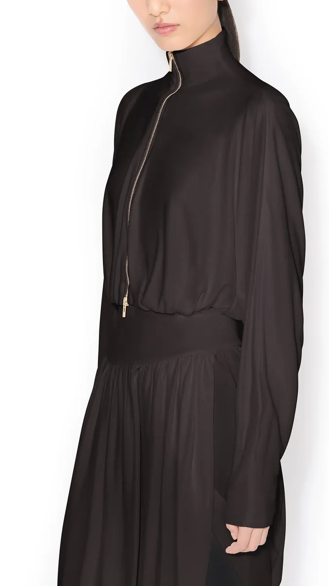 Alaïa Draped Matte Jersey Jacket | Thumbnail 4 Alaïa Draped Matte Jersey Jacket | Thumbnail 4