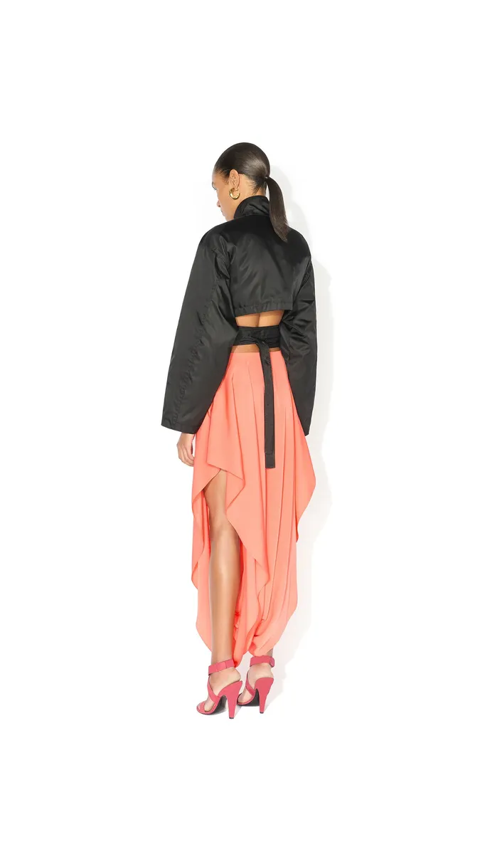 Alaïa Taffeta Belted Bomber | Thumbnail 3 Alaïa Taffeta Belted Bomber | Thumbnail 3