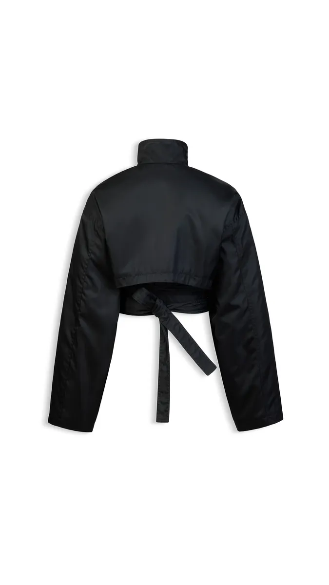 Alaïa Taffeta Belted Bomber | Thumbnail 4 Alaïa Taffeta Belted Bomber | Thumbnail 4