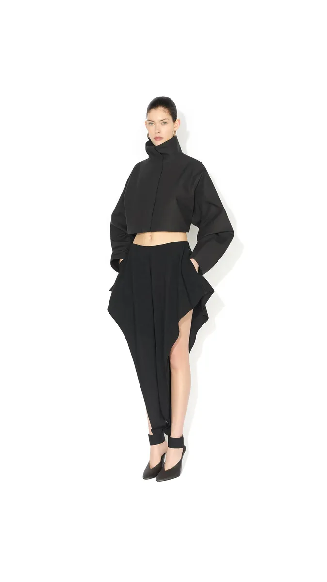 Alaïa Silk Cotton Cropped Jacket | Thumbnail 2 Alaïa Silk Cotton Cropped Jacket | Thumbnail 2