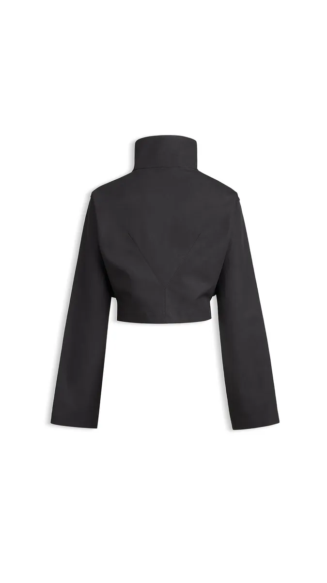 Alaïa Silk Cotton Cropped Jacket | Thumbnail 5 Alaïa Silk Cotton Cropped Jacket | Thumbnail 5