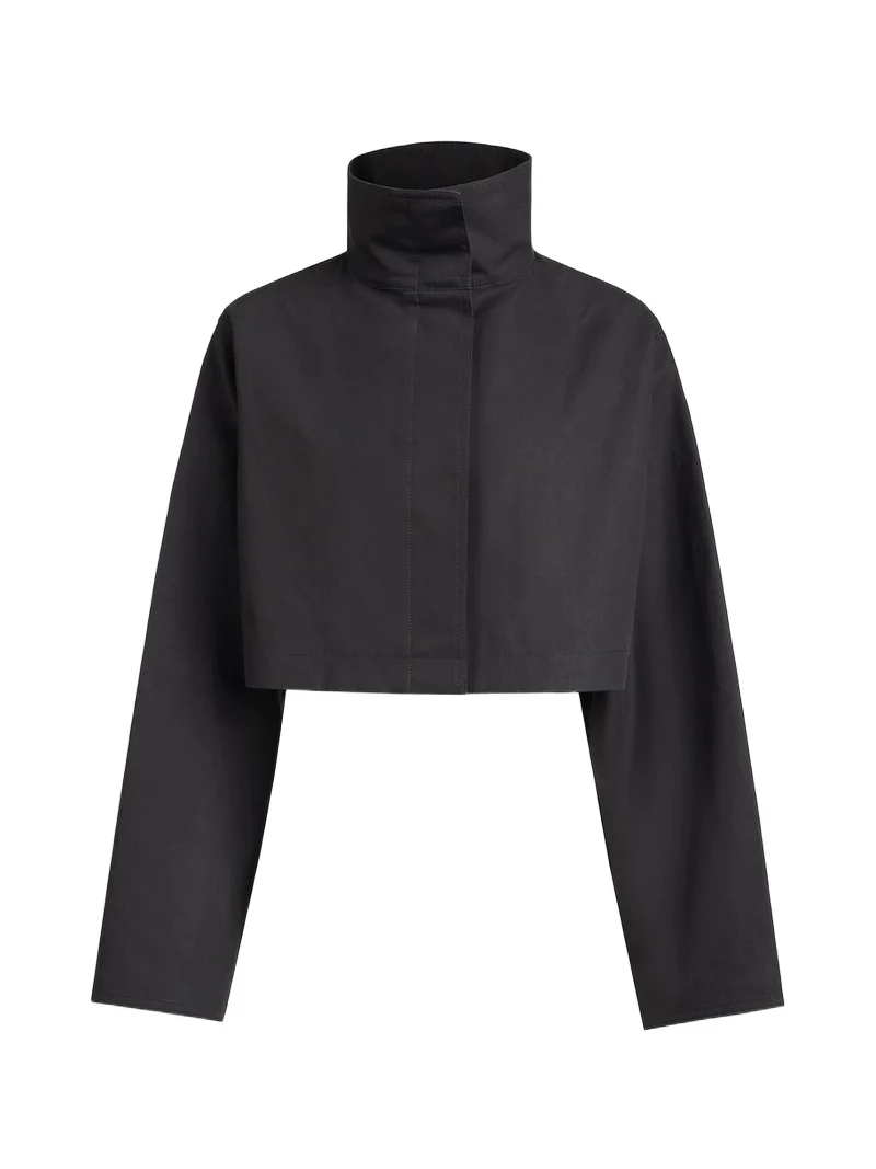 Alaïa Silk Cotton Cropped Jacket