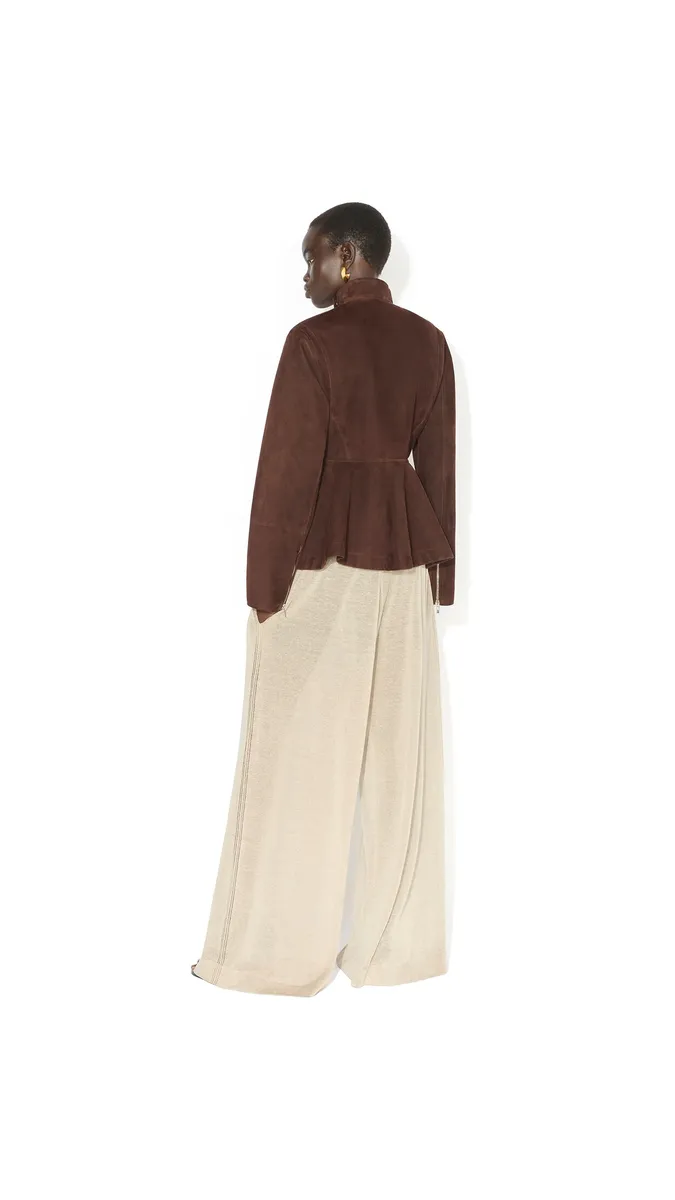 Alaïa Suede Goatskin Peplum Jacket | Thumbnail 3