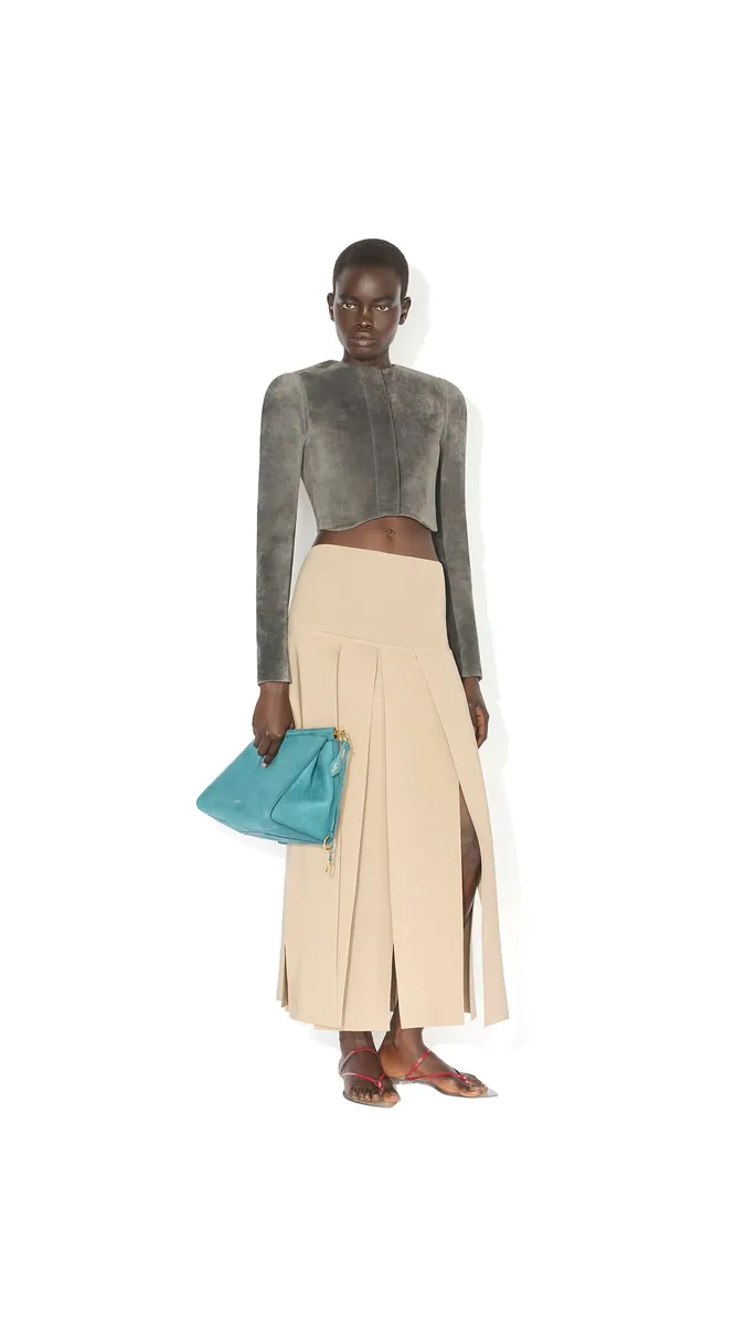 Alaïa Suede Goatskin Tailored Jacket | Thumbnail 2 Alaïa Suede Goatskin Tailored Jacket | Thumbnail 2