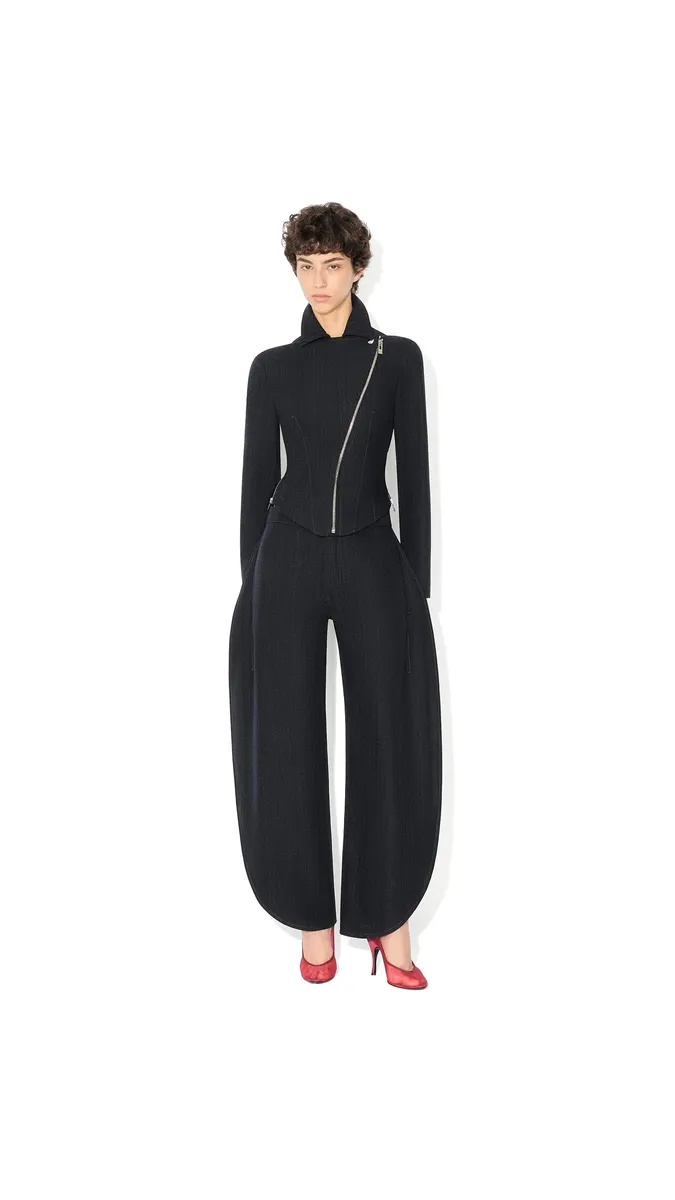 Alaïa Wool Denim Biker Jacket | Thumbnail 2 Alaïa Wool Denim Biker Jacket | Thumbnail 2