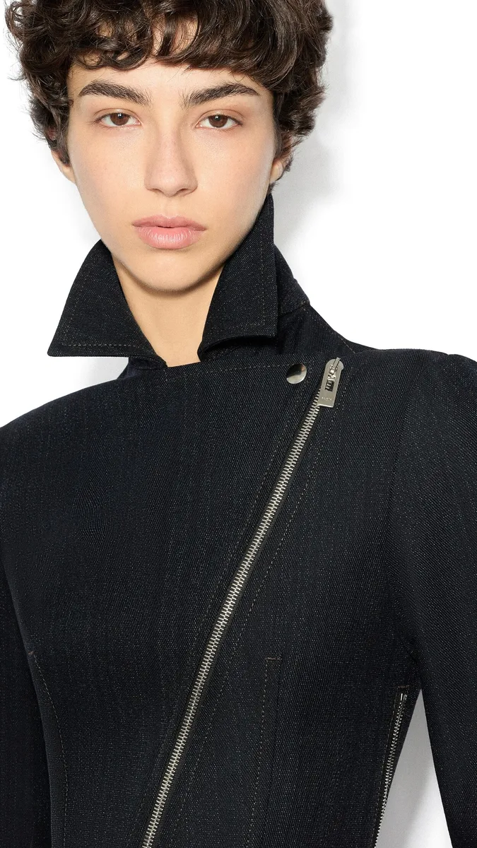 Alaïa Wool Denim Biker Jacket | Thumbnail 4 Alaïa Wool Denim Biker Jacket | Thumbnail 4