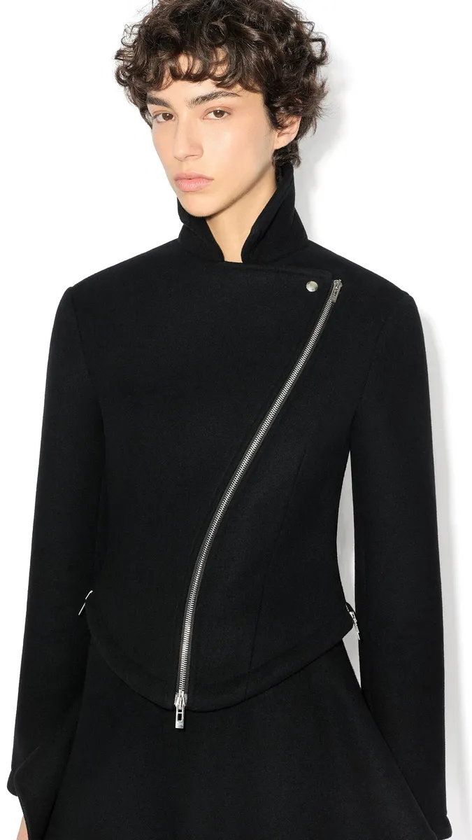 Alaïa Double Face Wool Biker Jacket | Thumbnail 4 Alaïa Double Face Wool Biker Jacket | Thumbnail 4