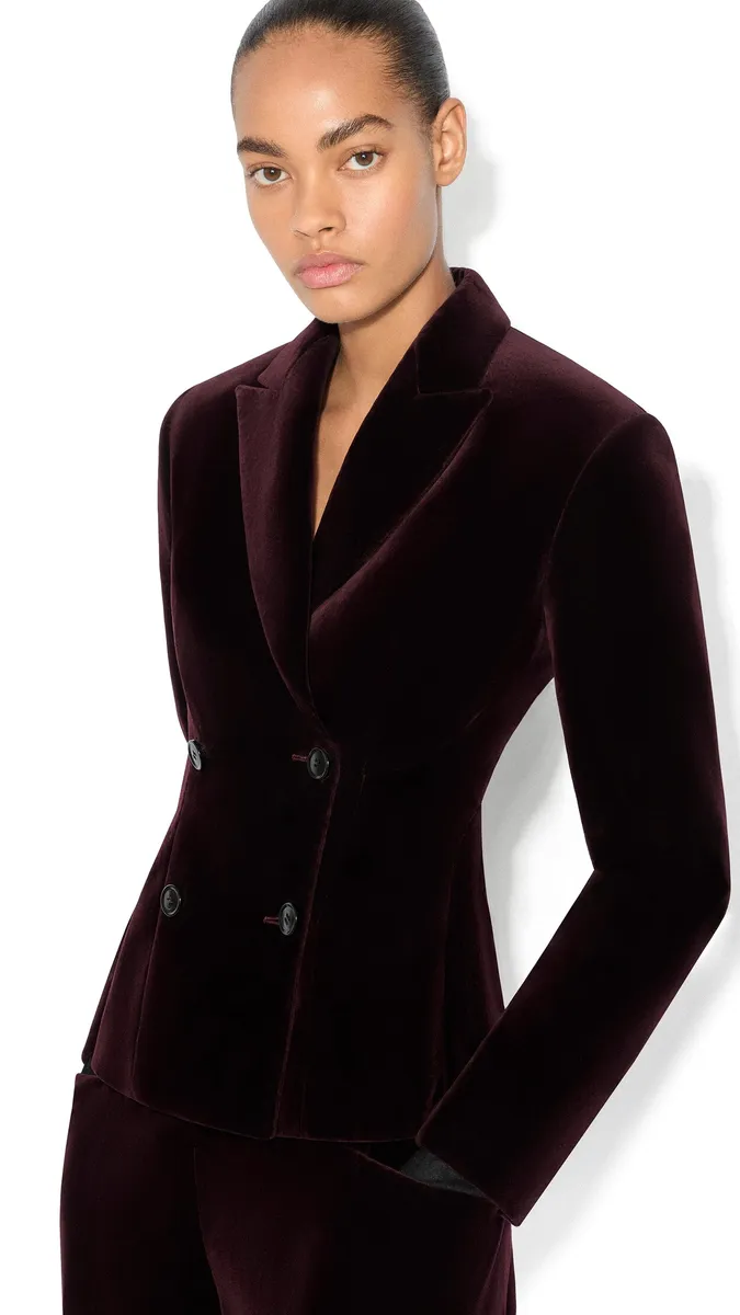 Alaïa Cotton Velvet Double-breasted Jacket | Thumbnail 4