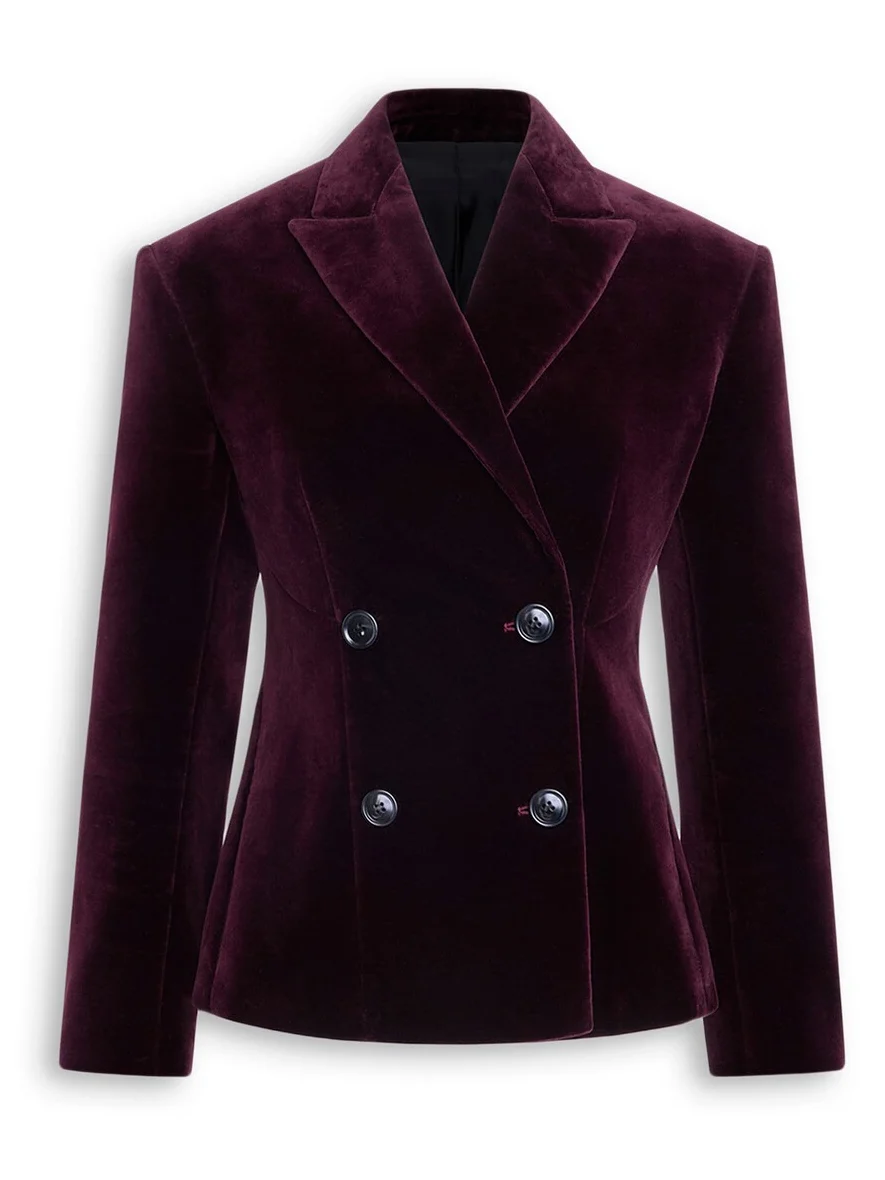 Alaïa Cotton Velvet Double-breasted Jacket