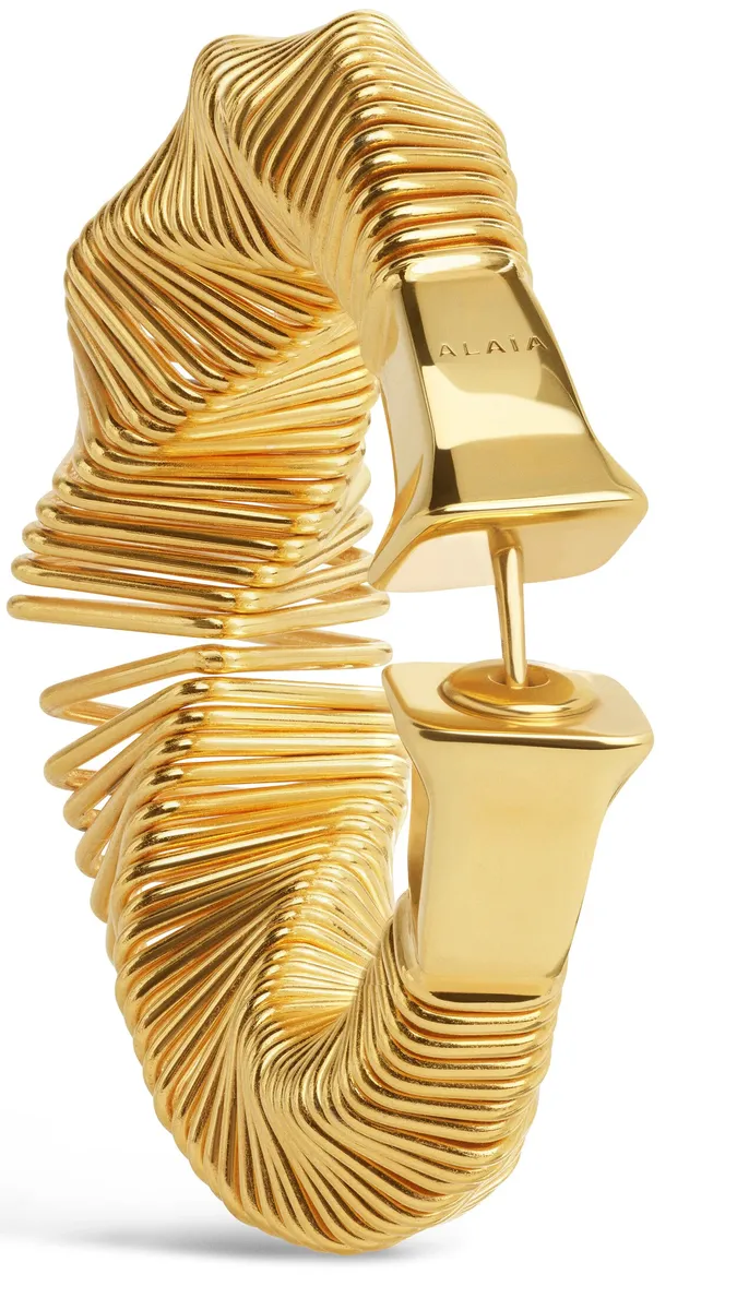 Alaïa Square Spiral Small Hoops | Thumbnail 2 Alaïa Square Spiral Small Hoops | Thumbnail 2