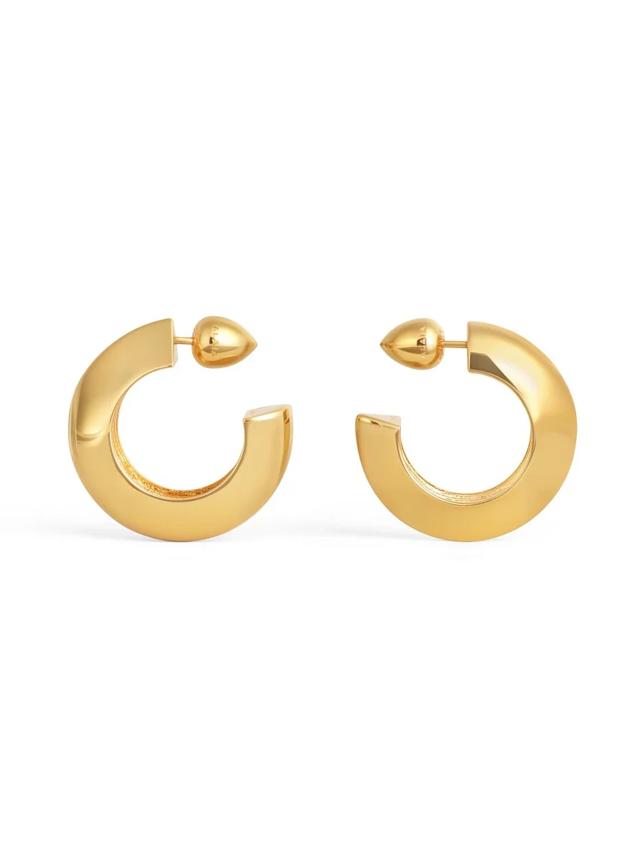 Alaïa Edge Hoops Earrings