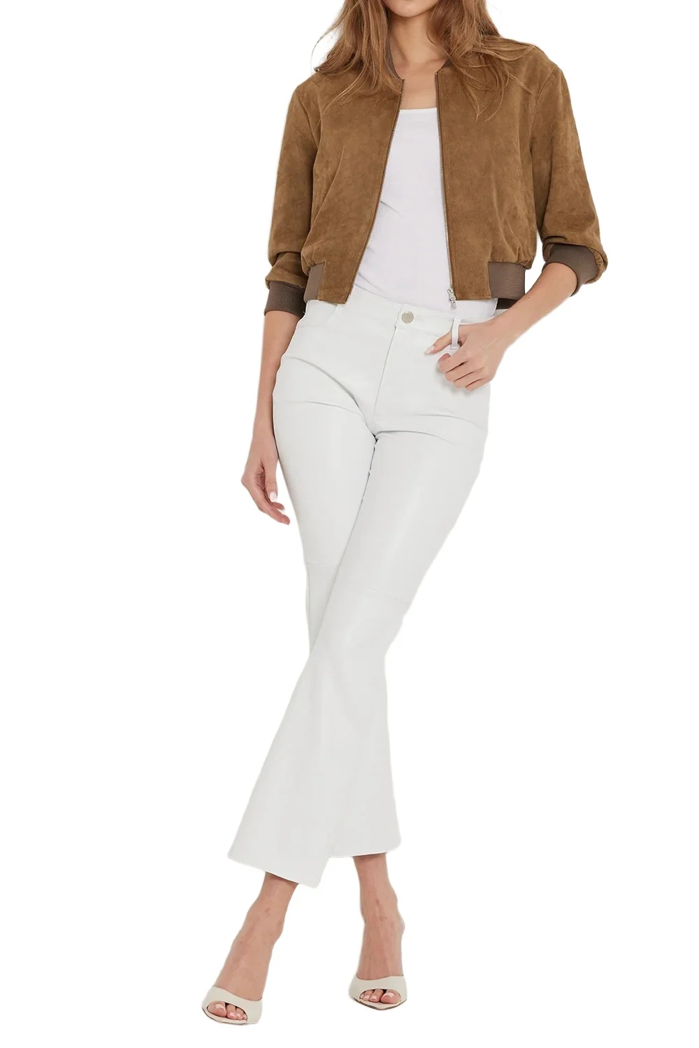 SUSAN BENDER Cropped Flare Jean