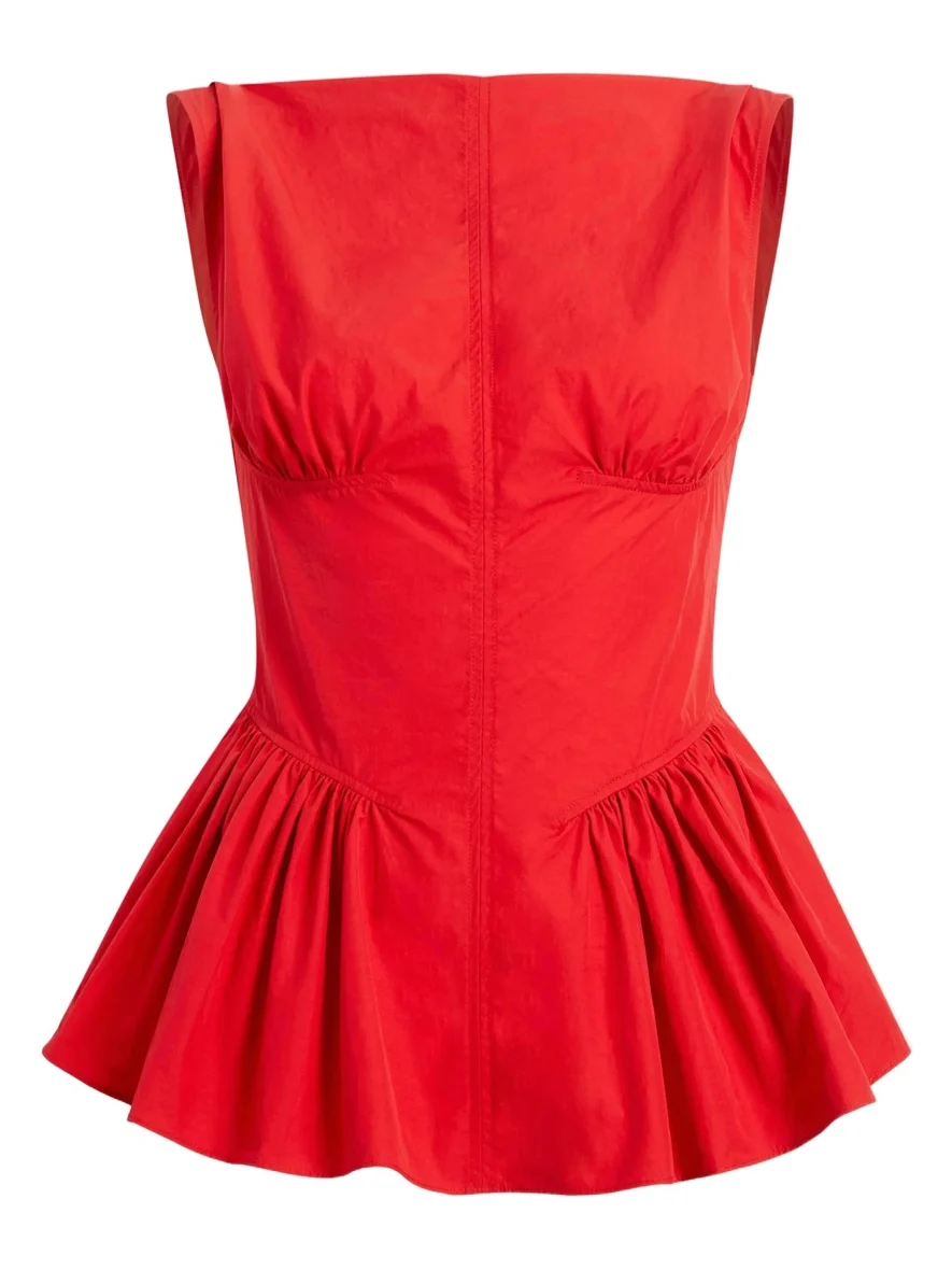 Proenza Schouler Hazel Sleeveless Peplum Top