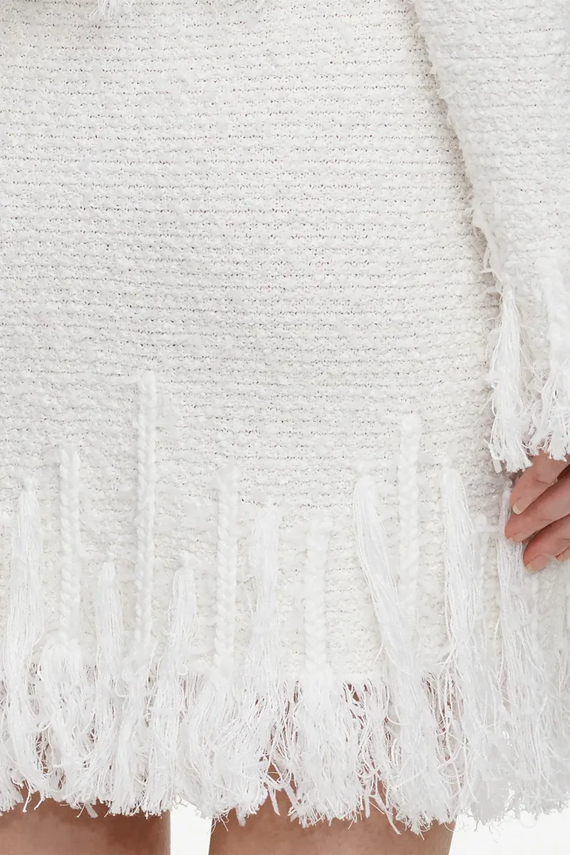 Self-Portrait Fringe Knit Mini Skirt | Thumbnail 3 Self-Portrait Fringe Knit Mini Skirt | Thumbnail 3