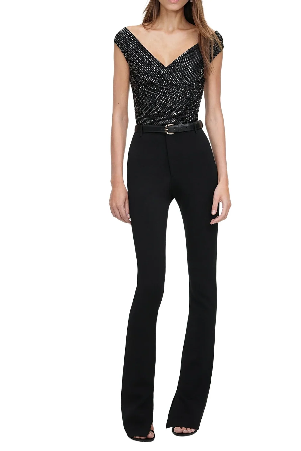 Self-Portrait Rhinestone Off The Shoulder Top