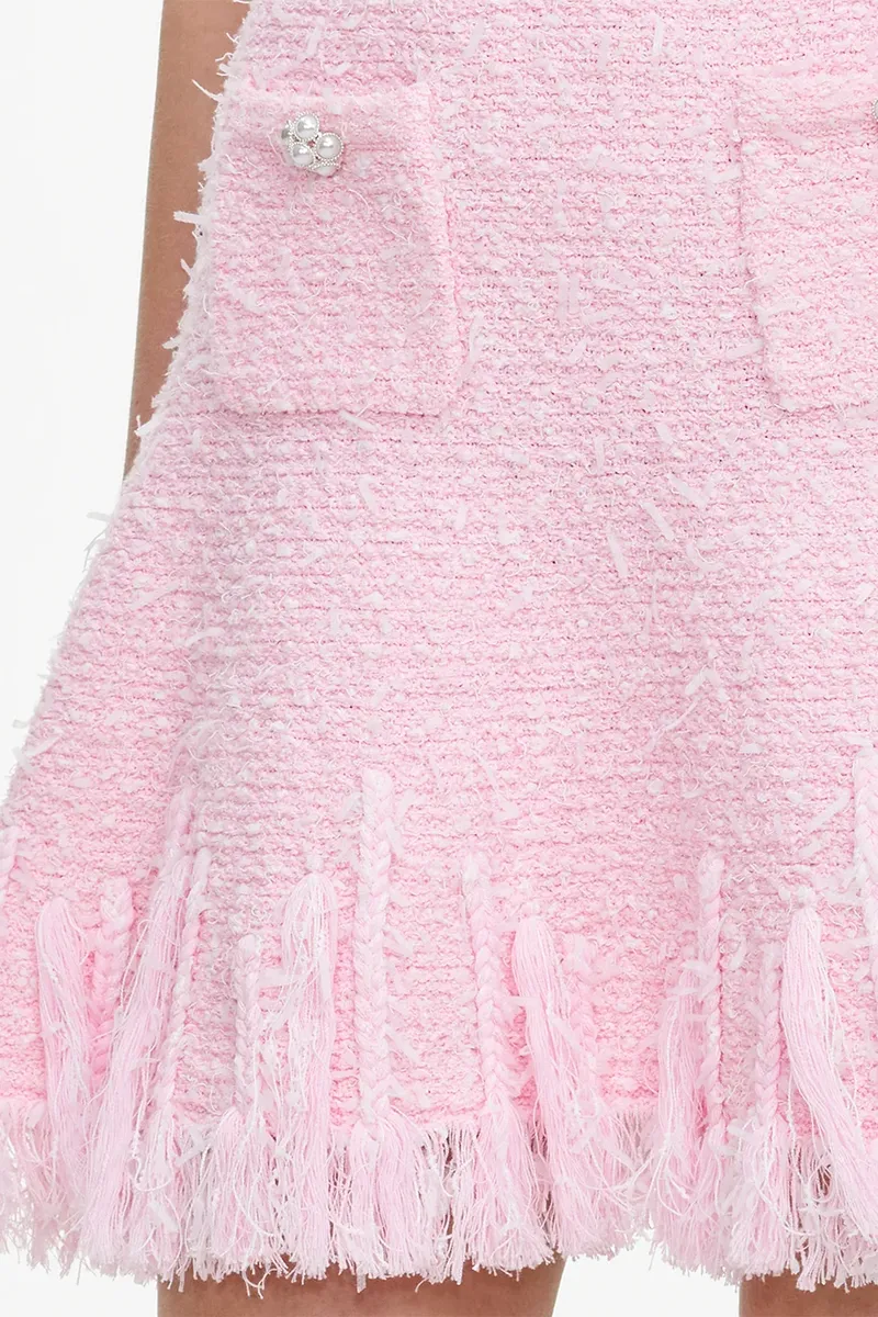 Self-Portrait Textured Fringe Knit Mini Dress | Thumbnail 3 Self-Portrait Textured Fringe Knit Mini Dress | Thumbnail 3