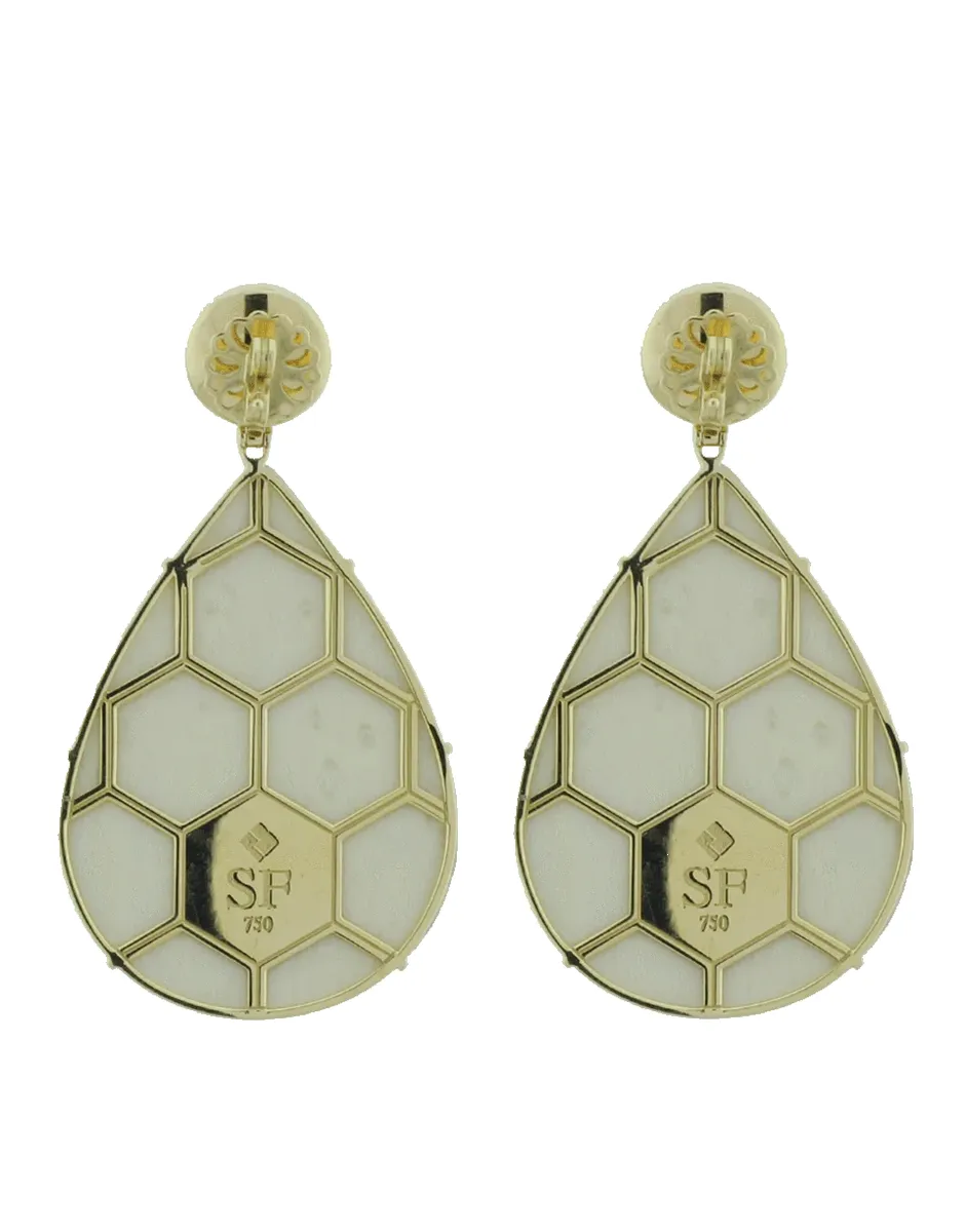 Silvia Furmanovich Pearl Ivory Marquetry Earrings | Thumbnail 4 Silvia Furmanovich Pearl Ivory Marquetry Earrings | Thumbnail 4