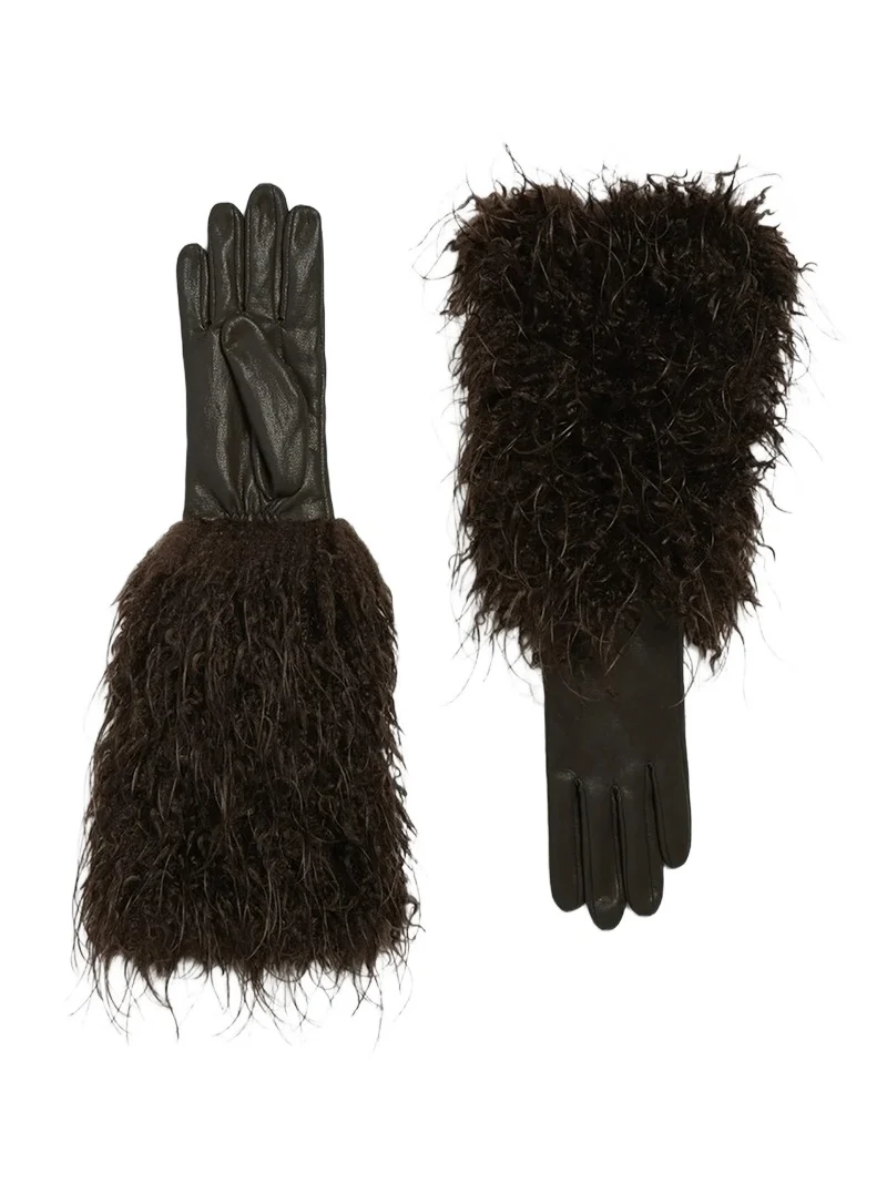Women's Robi Mongolian Faux-Leather Gloves Women's Robi Mongolian Faux-Leather Gloves
