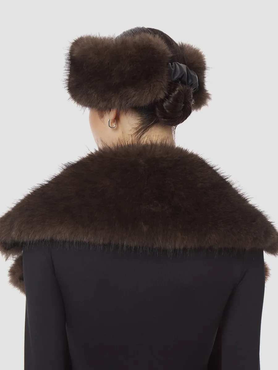 Apparis Women's Eleni Faux-Sable Fur Ear Warmer | Thumbnail 3 Apparis Women's Eleni Faux-Sable Fur Ear Warmer | Thumbnail 3