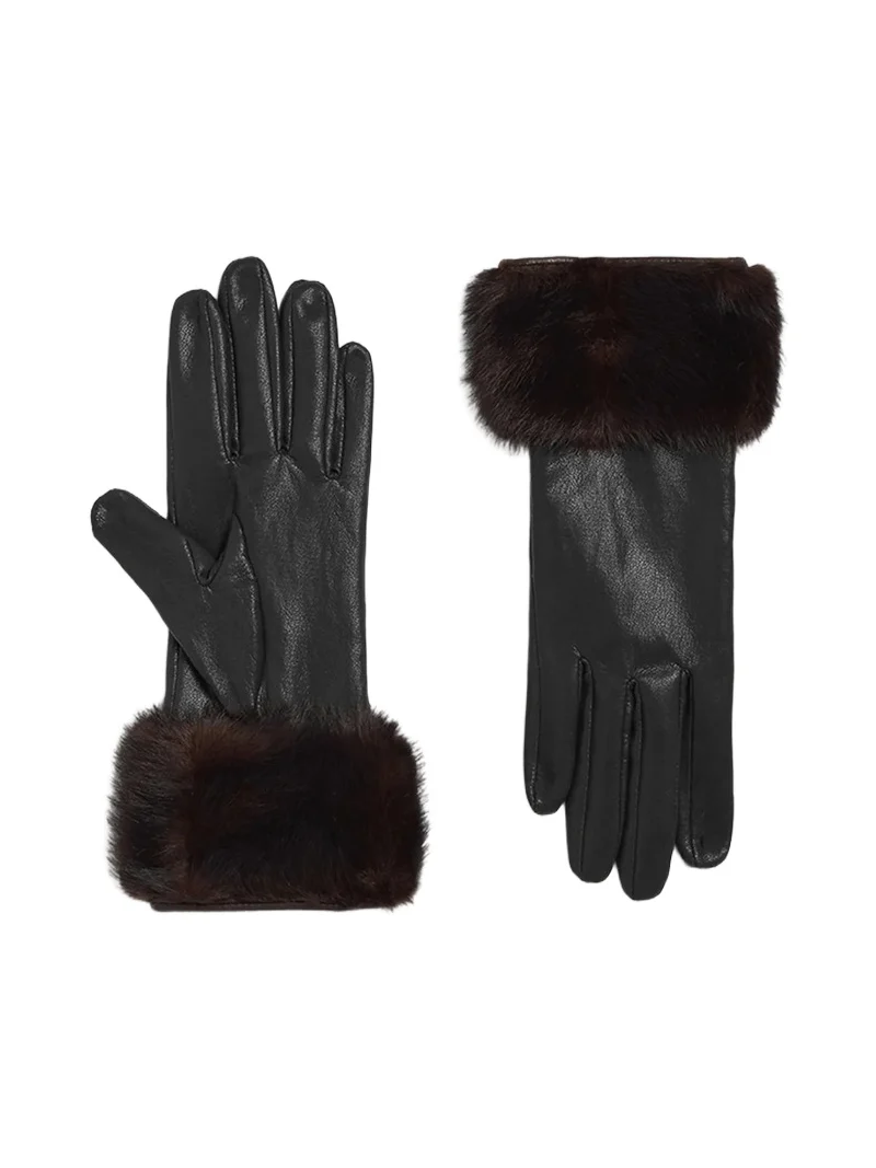 Women's Betty Shaved Faux-Mink Fur Cuff Gloves Women's Betty Shaved Faux-Mink Fur Cuff Gloves